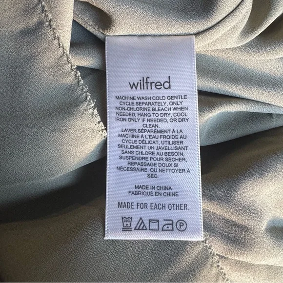 Wilfred Laken Short Sleeve Mini Dress in Sage Frost/Blues Sz M - Picture 16 of 16